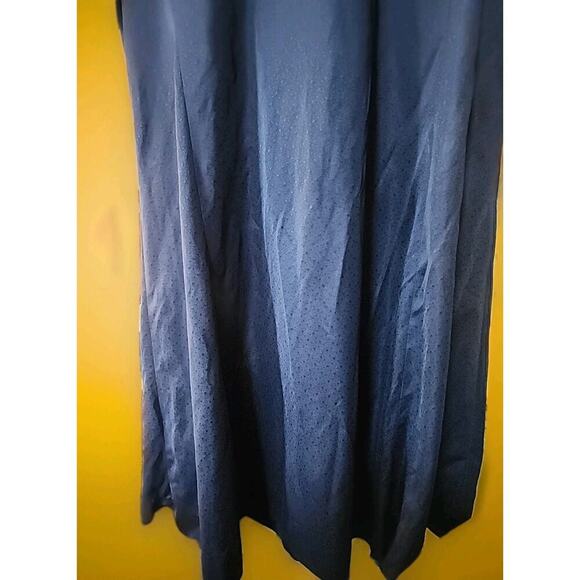 Vintage Tribute Blue Sheer Button Short Sleeve House Shift Dress A99 Madmen - Picture 7 of 7